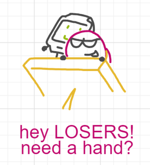 A panel from Running Duos, episode four of the Board Boards object show by Furretwalk/WalkingFurret.